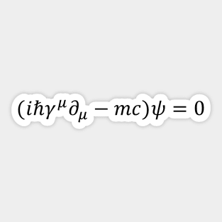 Dirac Equation Of Relativistic Quantum Mechanics Sticker